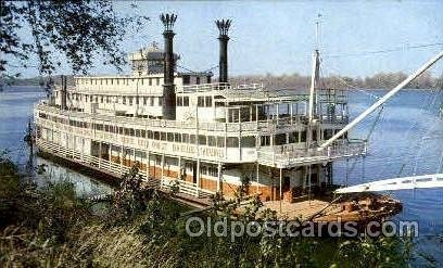 Stern-wheeler Ferry Boat Unused yellowing on back side