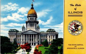 The State of Illinois State Capitol Springfield IL Postcard PC28