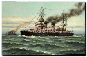 Old Postcard Boat War Breastplate of Suffren squadron