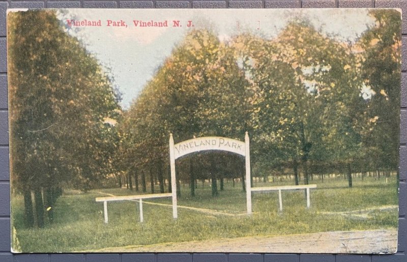 Vintage Postcard 1901-1907 Vineland Park Vineland New Jersey