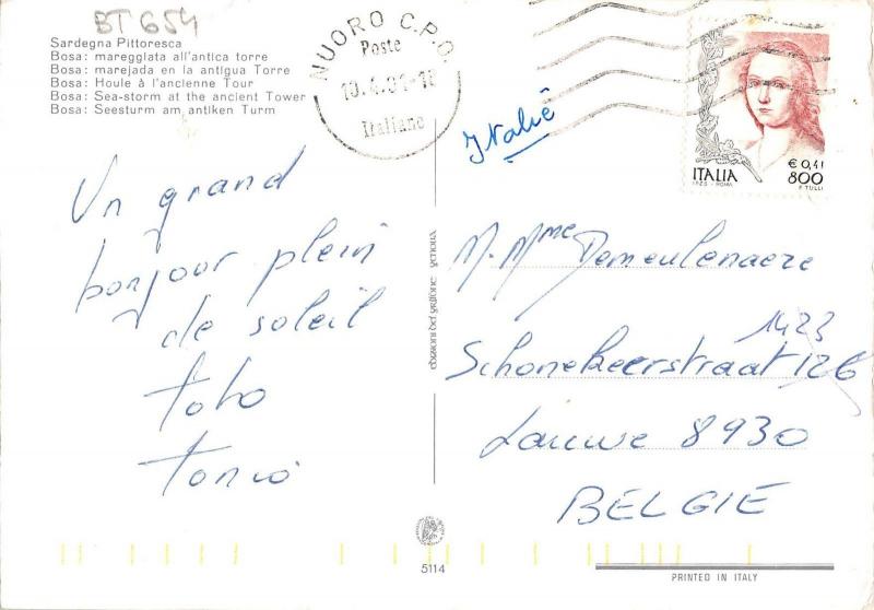 BT0654 Sardegna Bosa mareggiata ali antica torre       Italy