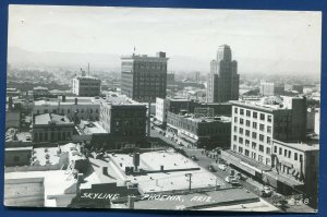 Skyline of Phoenix Arizona az real photo postcard RPPC