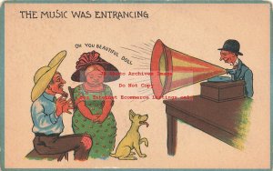 Comic, The Music Was Entrancing, Family & Dog Listening to Phonograph