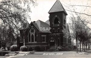 B14/ Bedford Iowa Ia Real Photo RPPC Postcard 1947 Baptist Church