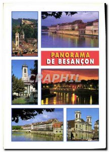 Modern Postcard Besancon Doubs Panorama docks Doubs general view St. Peter's ...