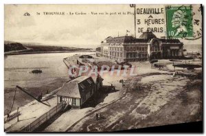 Old Postcard Trouville Casino Harbor View and Beach