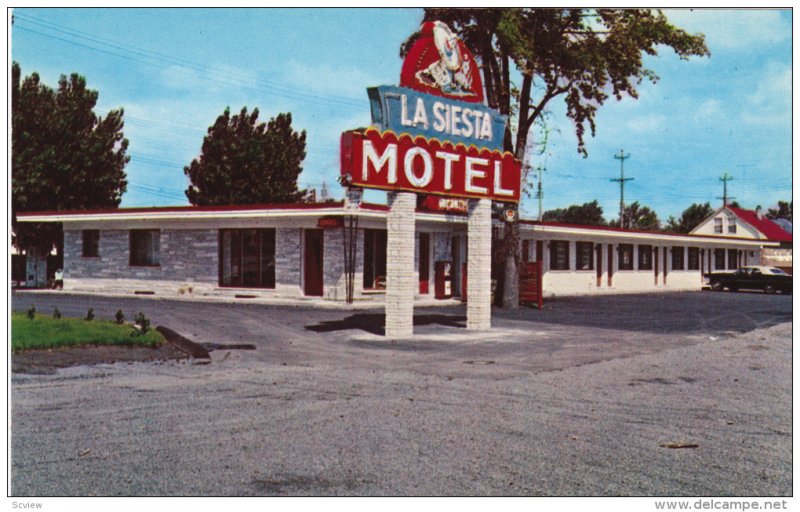 La Siesta Motel, Greenfoeld Park, Quebec, Canada, 40-60s