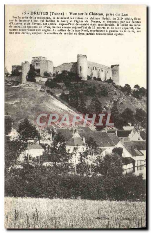 Old Postcard View On The Chateau Druyes Jack Lake