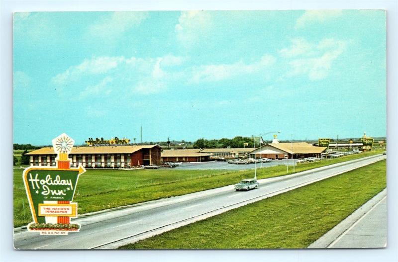 Postcard OH Perrysburg Toledo Lemoyne Holiday Inn c1960s Ohio Turnpike R71