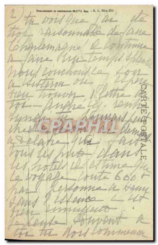 Old Postcard Eze Sur Mer Corniche Road Village