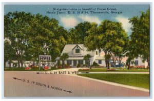 Thomasville Motor Court Hotel Roadside Car Thomasville Georgia GA Postcard 