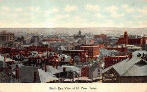 BIRD'S EYE VIEW OF EL PASO TEXAS POSTCARD (c. 1910)