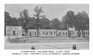 Postcard Missouri Neosha Elwood Motel roadside occupation National 23-7798