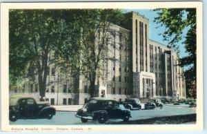 LONDON, ONTARIO Canada     VICTORIA HOSPITAL  ca 1940s  Postcard