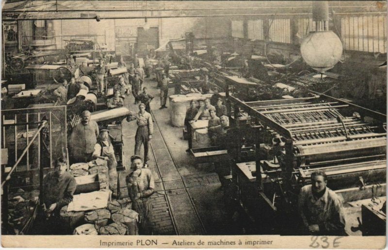 CPA Imprimerie PLON PARIS 6e 8, rue Garanciere Atliers de machineS (16907)