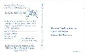 Massachusetts Cambridge   Josten's Class Ring, Harvard Student Agen...