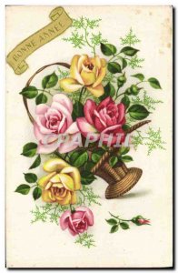 Old Postcard Fantasy Flowers