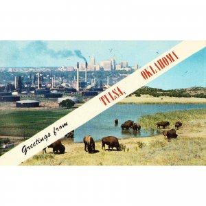 Vintage Postcard - Greetings from Tulsa,Oklahoma