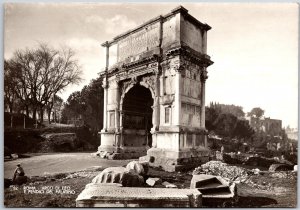 Roma - Arco Di Tito E Pendici Del Palatino Monument Real Photo RPPC Postcard