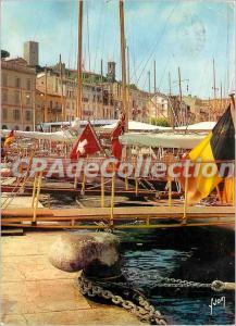 Modern Postcard Cannes (Ms A) The Yacht Harbor and Le Suquet