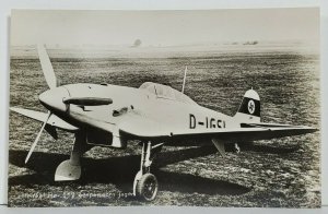 German Fighter Plane WW2 Heinkel he-112 D-IGSI Photo Postcard M19