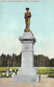 OLYMPIA, Washington WA   SOLDIER'S MONUMENT Tumwater Memorial?  c1910's Postcard