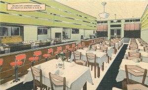 Postcard Kansas Lawrence De Luxe Cafe 1940s Interior Teich 23-6477