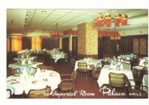 The Imperial Room, Palace Grill, Moncton, New Brunswick, Vintage Chrome Postcard