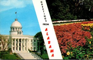Alabama Greetings From Alabama Showing State Capitol and Bellingrath Gardens