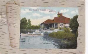 Wisconsin Milwaukee Boat House At Washington Park Fancy Border 1909