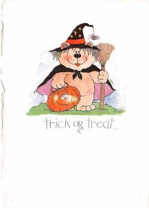 Modern Postcard Halloween PU 1992 a lot of corner and edge wear