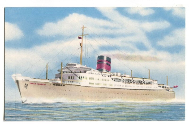 Postcard Ship Ocean Monarch Furness Bermuda Line