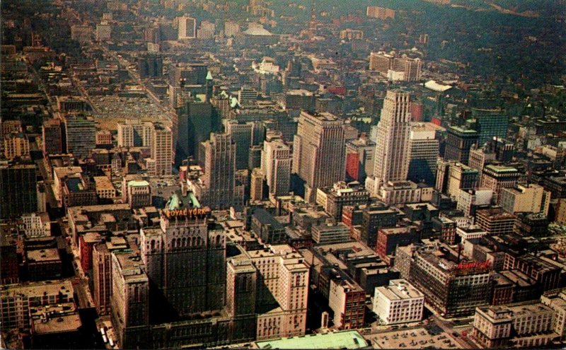 Canada Toronto Aerial View Business Area Looking North From Front Street