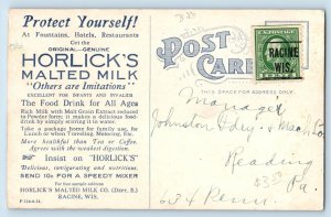 Racine Wisconsin WI Postcard Horlick's Malted Milk Home Original Exterior c1910