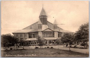 1907 Auditorium Ocean Grove New Jersey NJ Building & Grounds Posted Postcard