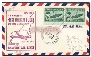 Letter USA 1st flight New York Mexico City Gate Eastern Air Lines Aircraft Se...