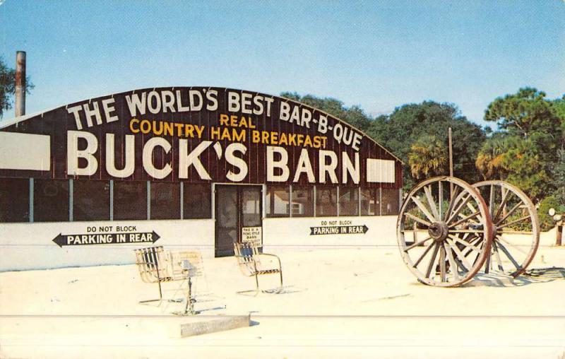 Daytona Florida Bucks Barn Street View Vintage Postcard K44327 