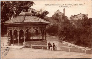 Spring House and Art Museum, Eden Park, Cincinnati OH c1911 Vintage Postcard B09
