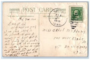 1910 George Washington Berries Winsch Back Embossed Victor Iowa IA Postcard