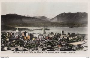 RP: VANCOUVER , B.C. , Canada , 1950 ; Aerial View of city & Brockton Point