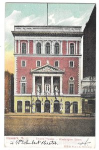 Empire Theatre, Newark, New Jersey, Undivided Back Postcard Mailed 1906
