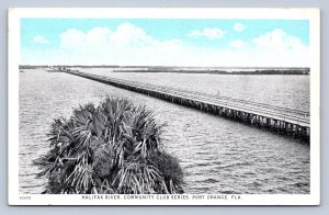 JH4/ Port Orange Florida Postcard c1910 Halifax River Community Club 54