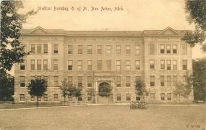 ANN ARBOR MICHIGAN 1908 Medical Building University Wahr postcard 3303 
