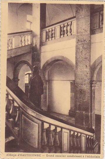 France Abbaye d'Hautecombe Grand escalier conduisant a l'Abbatiale