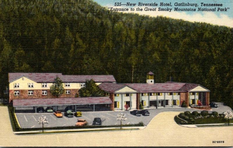 Tennessee Gatlinburg New Riverside Hotel Curteich