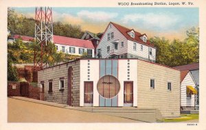 Logan West Virginia WLOG Broadcasting Station Radio Vintage Postcard AA61315