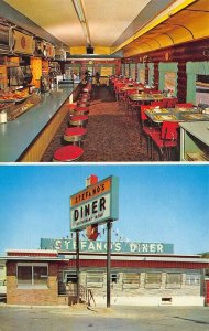 Nutley NJ Diner Duo-View Interior Exterior Postcard