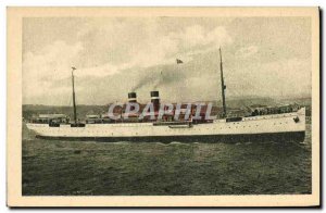 Postcard Old Ship Boat Fabre Line SS Roma