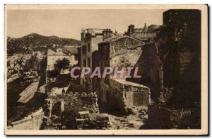 Old Postcard The Provence Les Baux Le Vallon Fountain