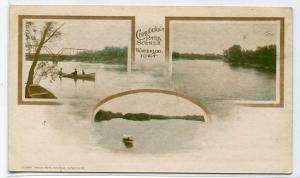 Chautauqua Park Scenes Waterloo Iowa 1907c postcard
